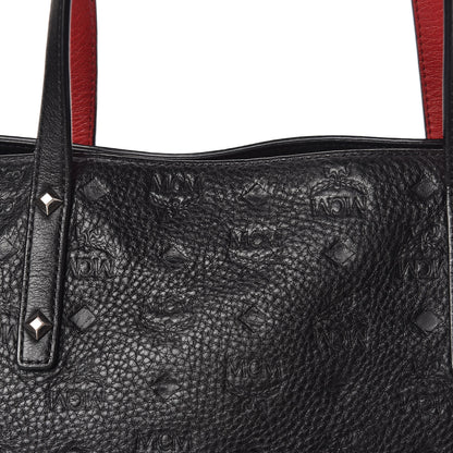MCM Calfskin Ottomar Monogram Medium Klara Shopper Tote Black 13 of 15