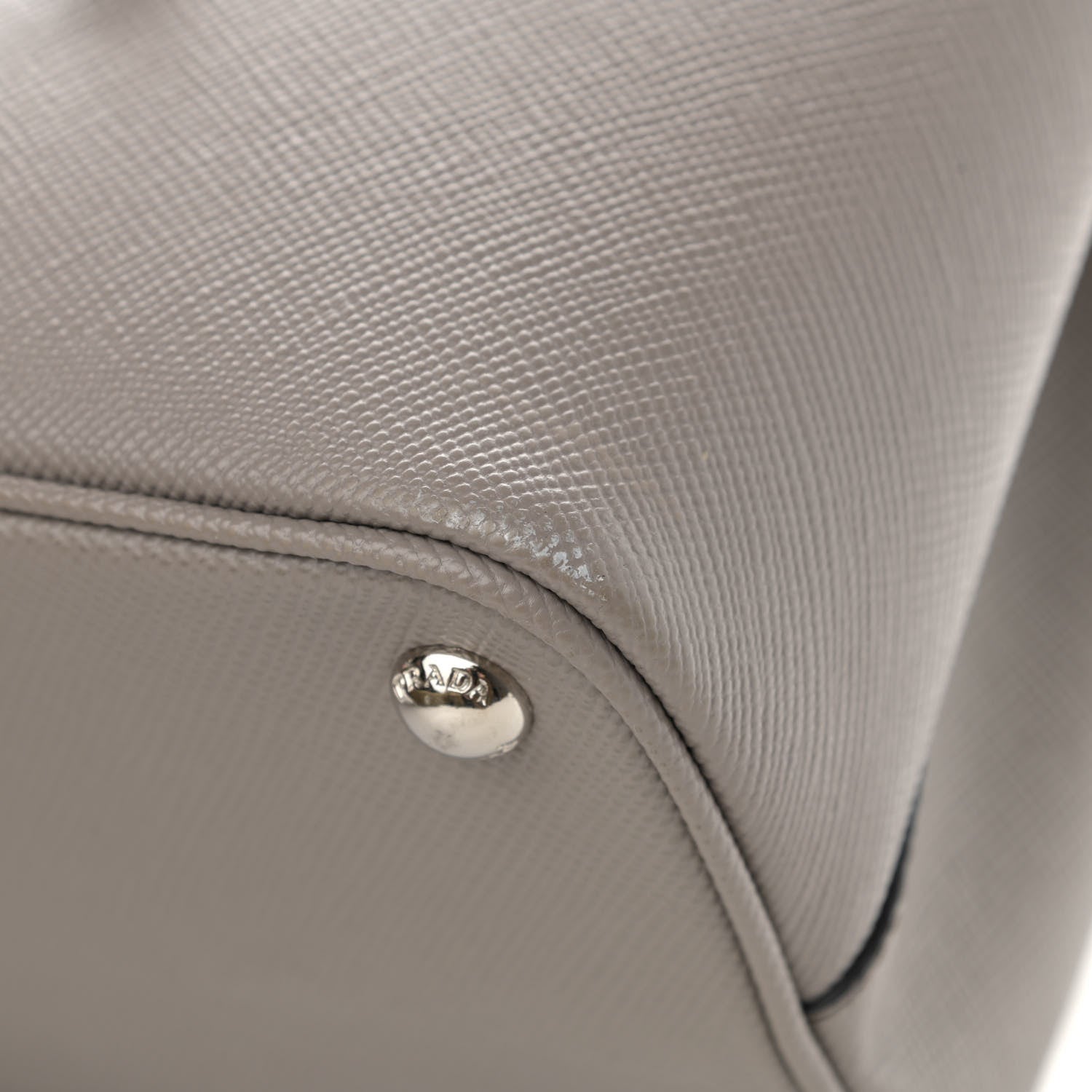 Prada Saffiano Cuir Small Double Handle Tote Pomice 12 of 12