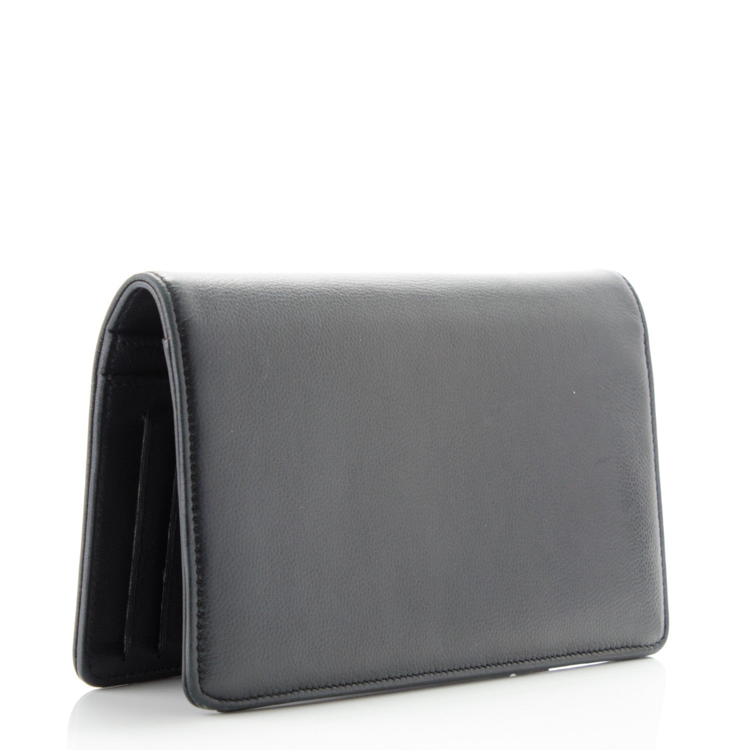 Chanel Caviar Sevruga Yen Wallet Black 3 of 8