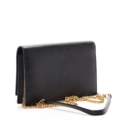 Saint Laurent Smooth Calfskin Classic Monogram Kate Tassel Chain Wallet Black 2 of 16