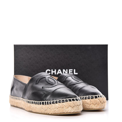 Chanel Lambskin CC Espadrilles 40 Black 12 of 12
