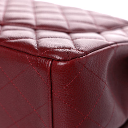 Chanel Caviar Quilted Maxi Double Flap Dark Red 11 of 16