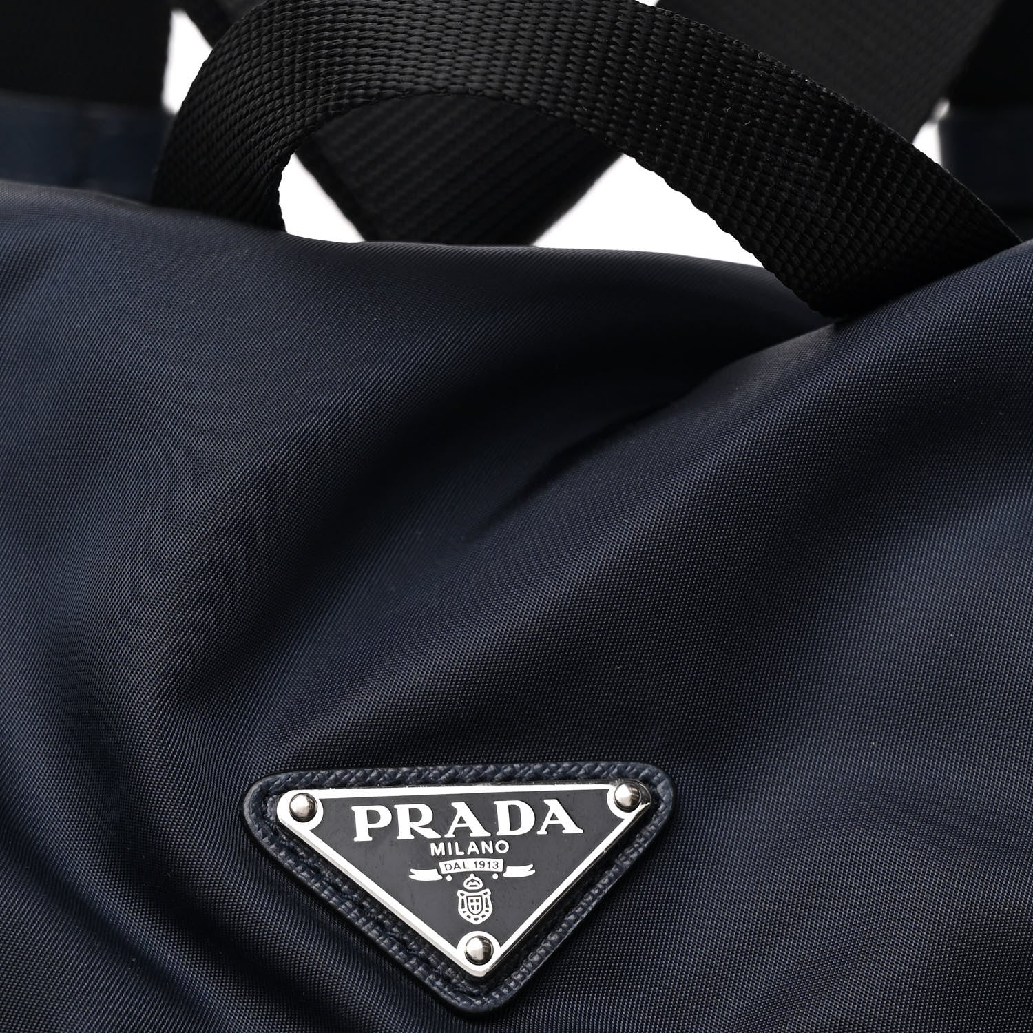 Prada Re-Nylon Saffiano Medium Backpack Blue Black 9 of 11