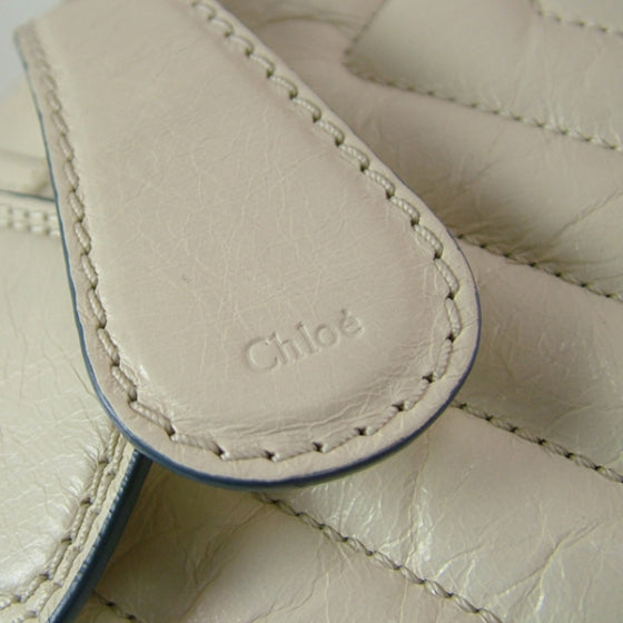 Leather Bay Tote Ivory Blanc