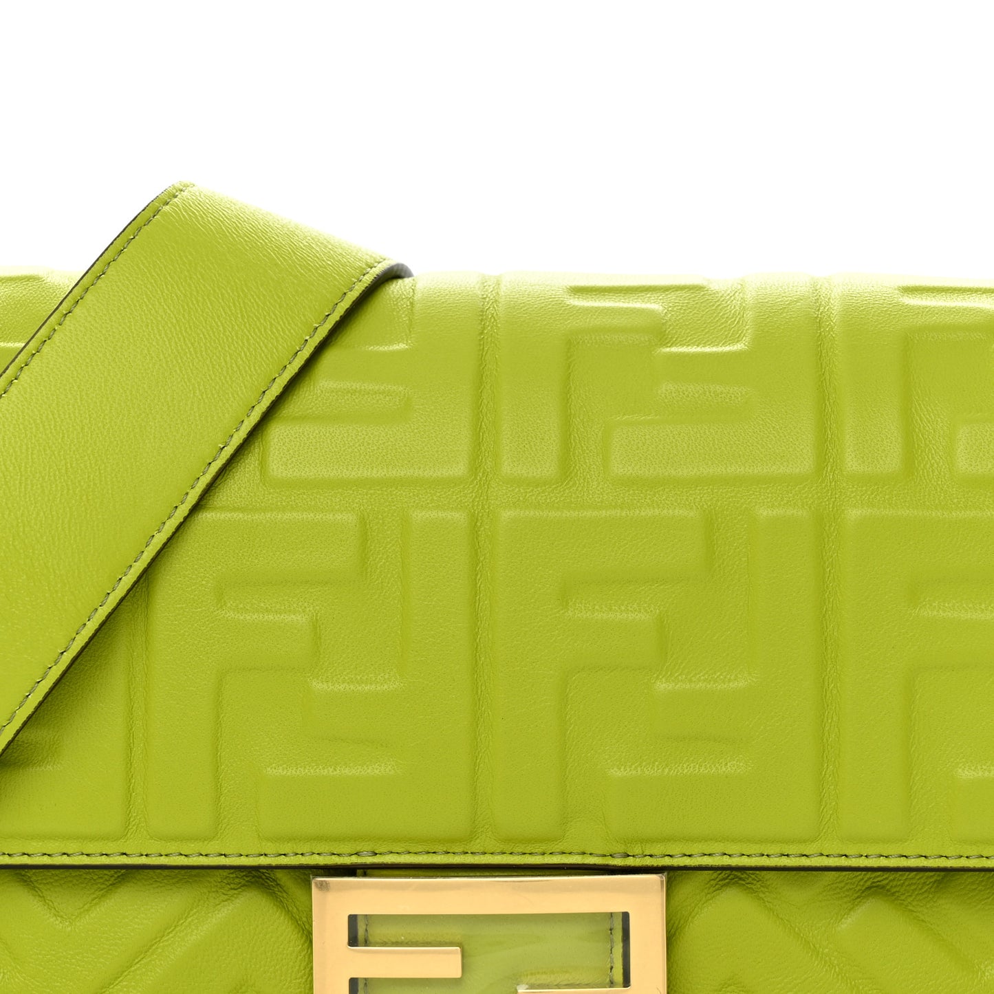 Nappa FF 1974 Embossed Baguette Wasabi