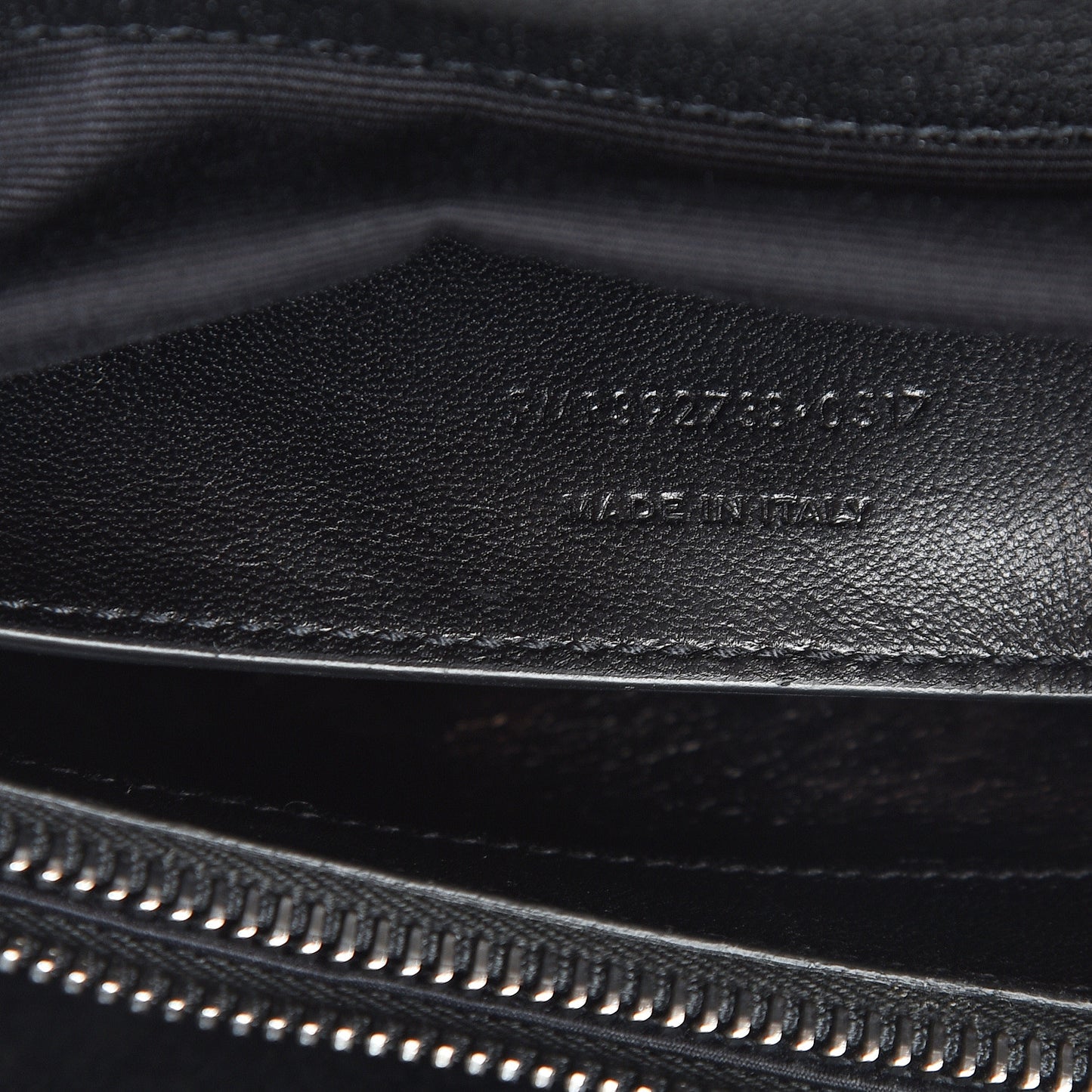 Sheepskin Matelasse Chevron Monogram Large College Satchel Black