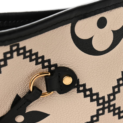 Louis Vuitton Empreinte Monogram Giant Broderies Neverfull MM Cream Black 9 of 9