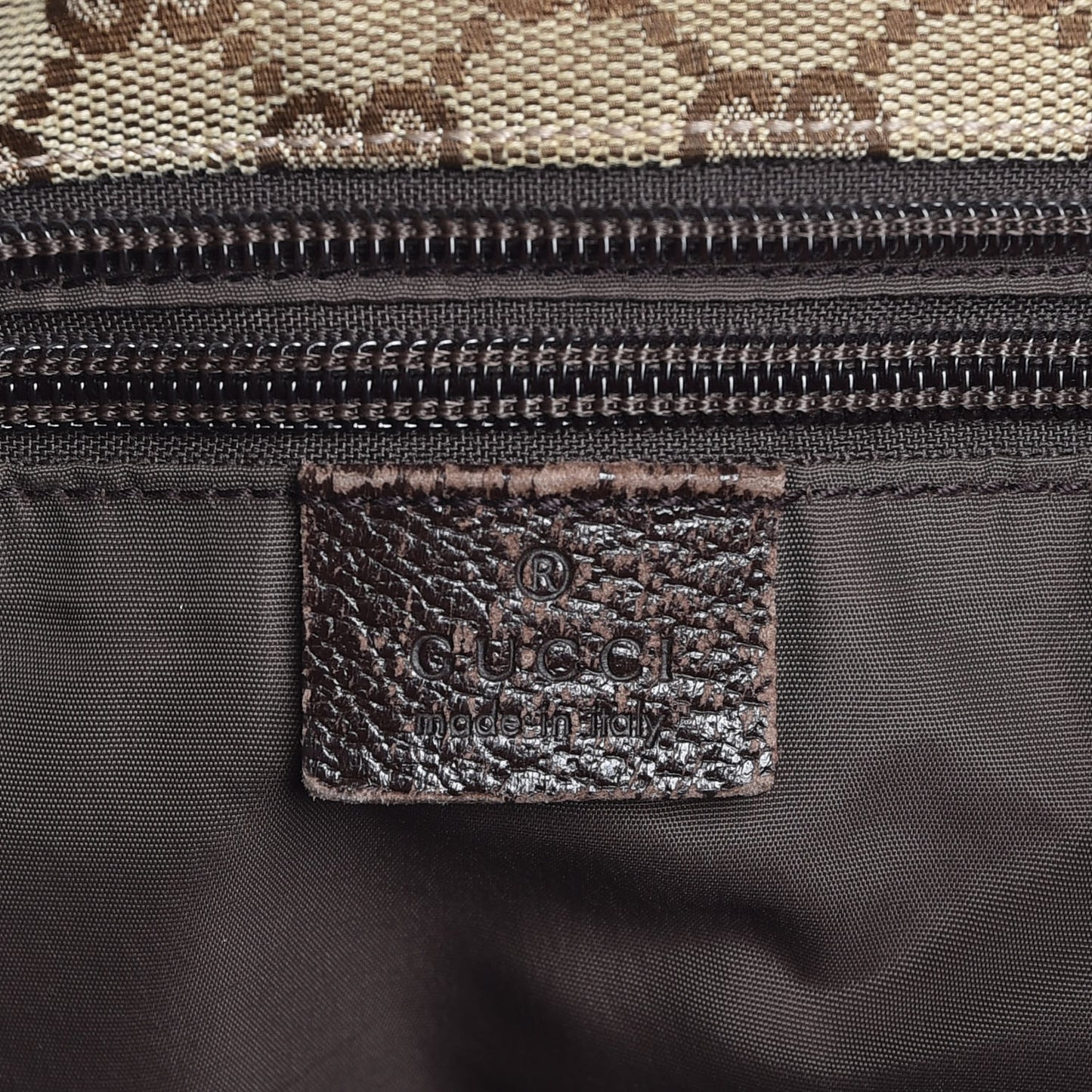 Monogram Web Large Diaper Tote Brown