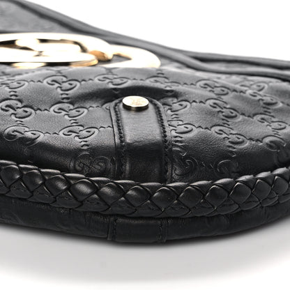 Gucci Guccissima Britt Medium Shoulder Bag Black 9 of 10