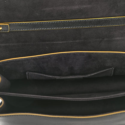 Fendi Vitello Liberty Scalloped Studded Kan I Shoulder Bag Black 5 of 8