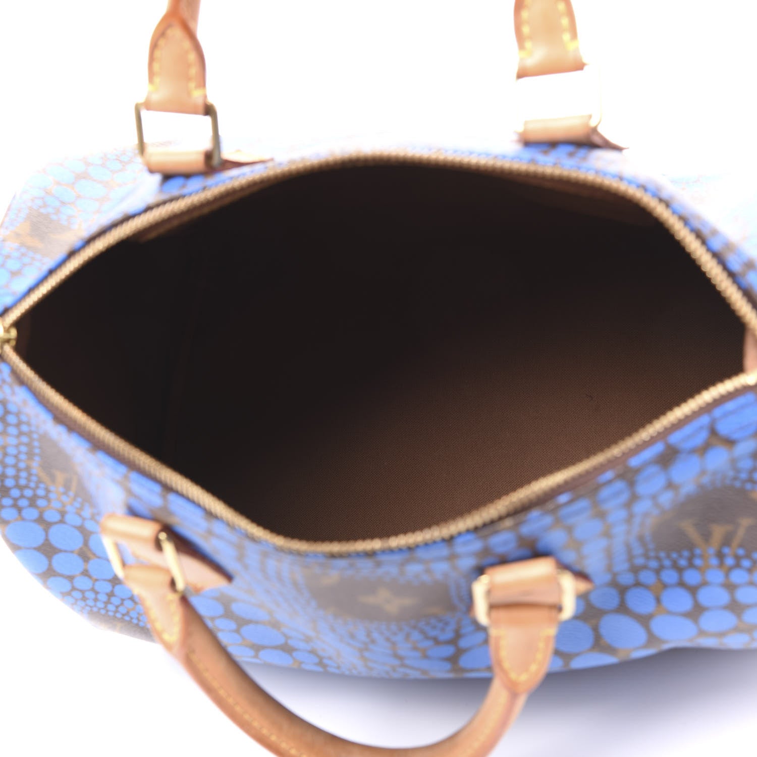 Louis Vuitton Monogram Kusama Town Speedy 30 Blue 4 of 11