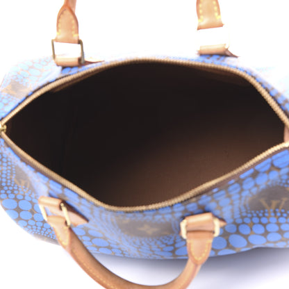 Louis Vuitton Monogram Kusama Town Speedy 30 Blue 4 of 11