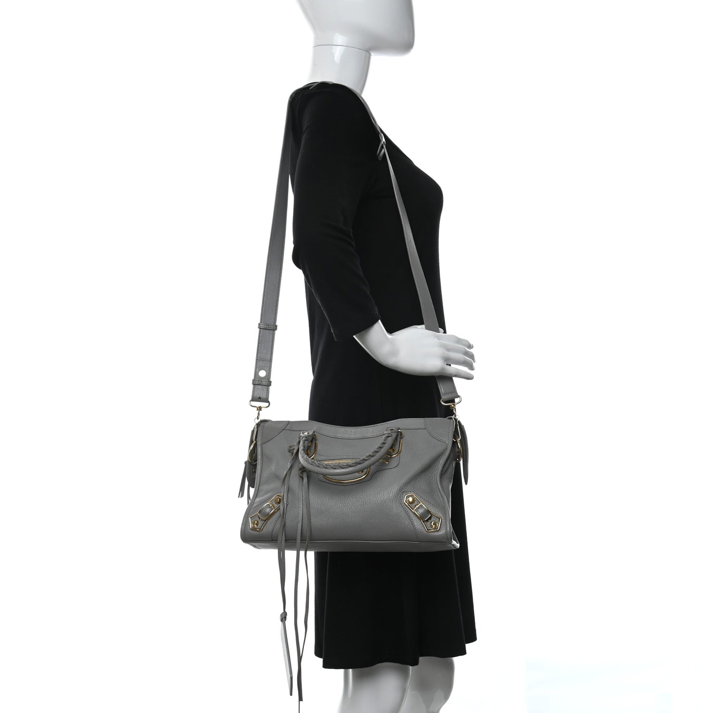 Chevre Gold Metallic Edge Hardware S City Gris Haussmannien