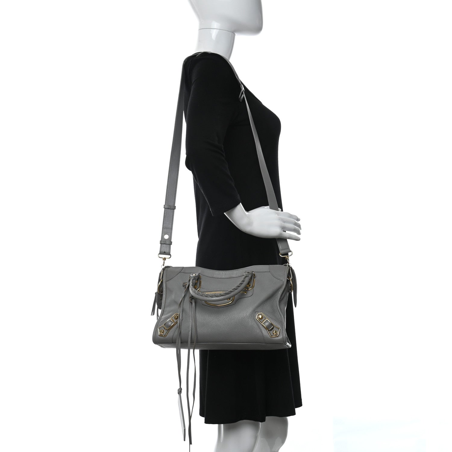 Balenciaga Chevre Gold Metallic Edge Hardware S City Gris Haussmannien 2 of 8