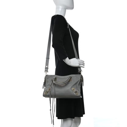 Balenciaga Chevre Gold Metallic Edge Hardware S City Gris Haussmannien 2 of 8