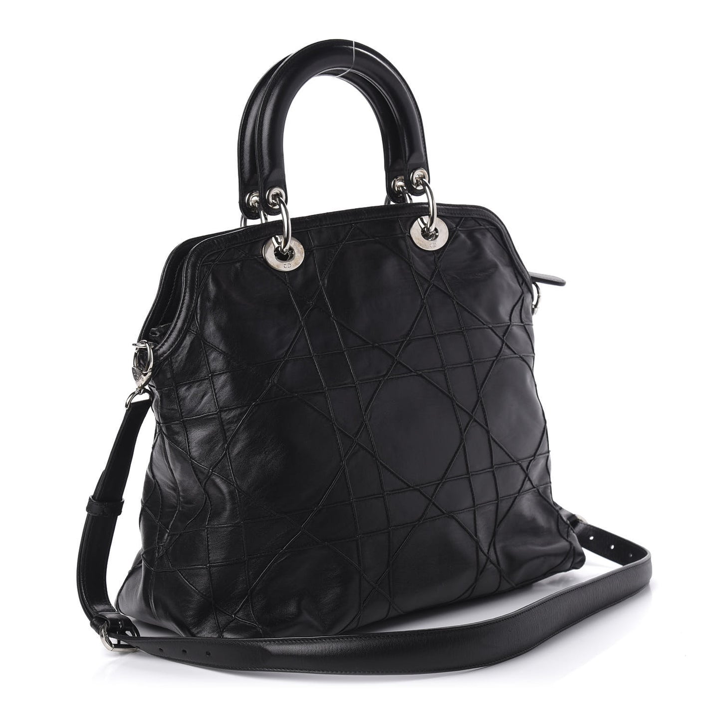 Lambskin Cannage Medium Granville Tote Black
