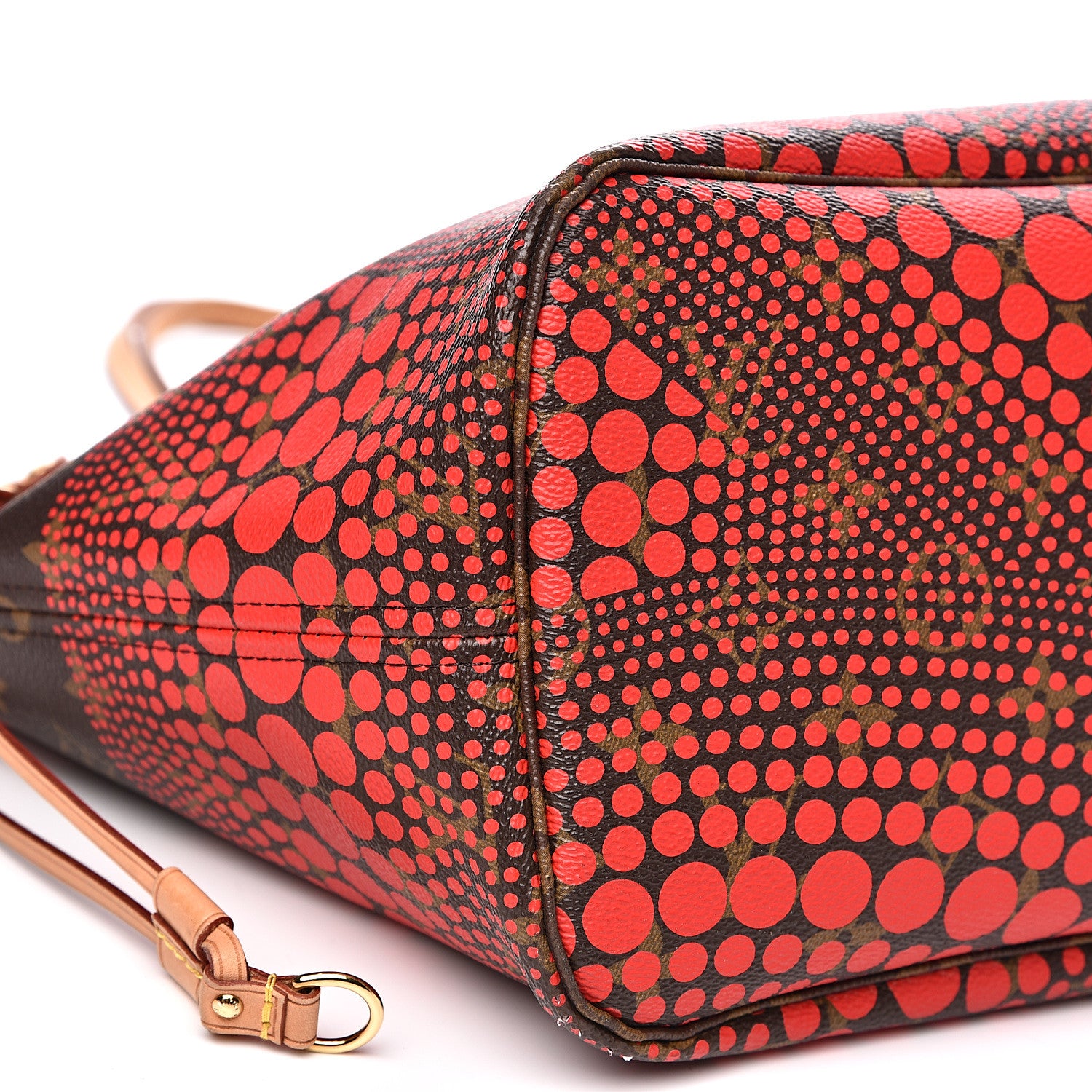 Louis Vuitton Monogram Kusama Waves Neverfull MM Red 7 of 14