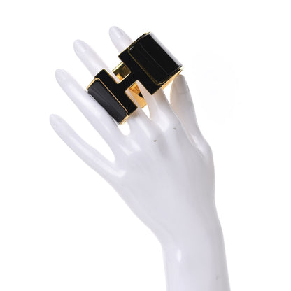 Hermes Enamel Extra Wide Clic Clac H Bracelet PM Black 2 of 4