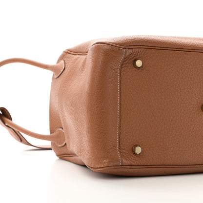 Hermes Taurillon Clemence Lindy 34 Gold 9 of 12