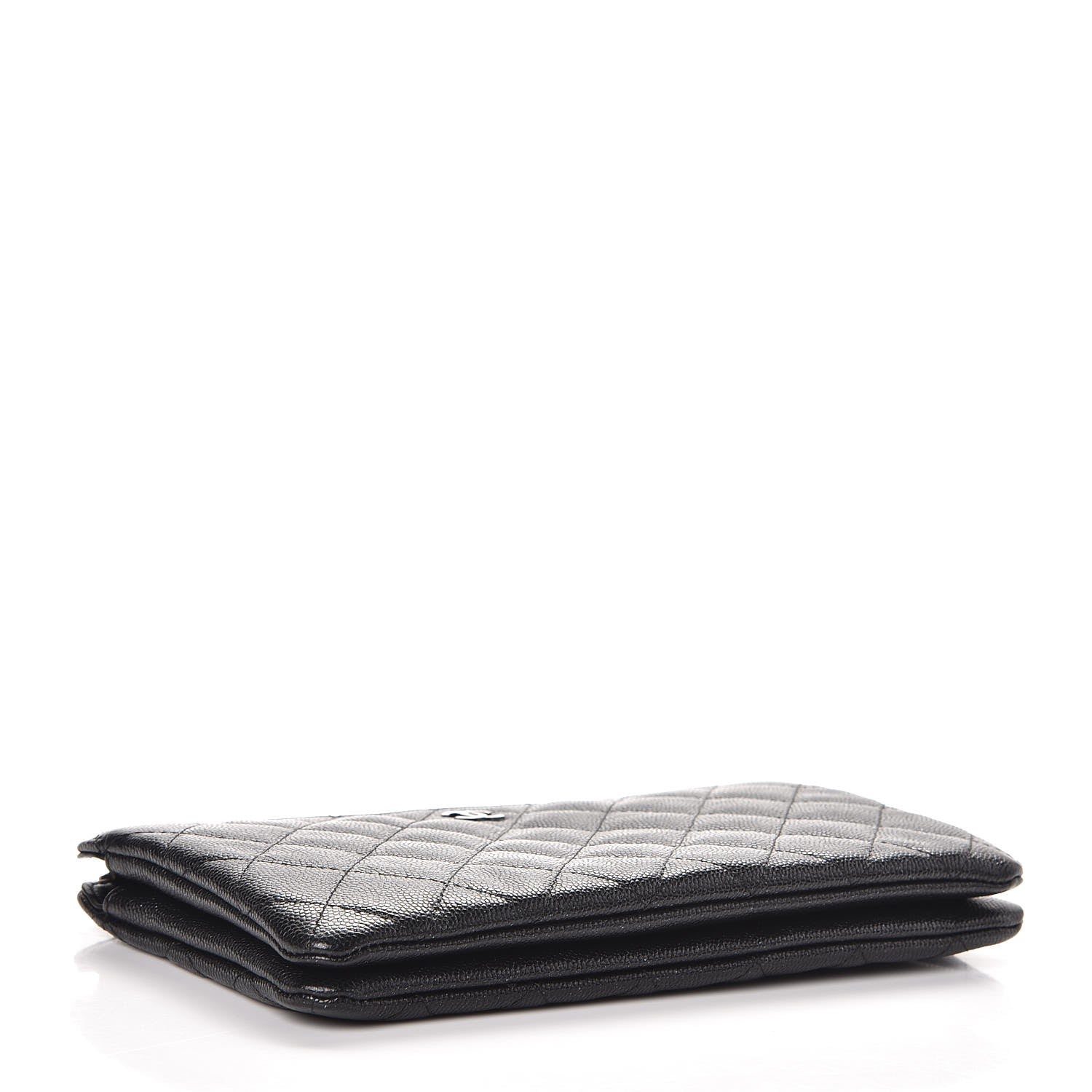 Chanel Iridescent Caviar Quilted Large Zipped Clutch Black 4 of 9