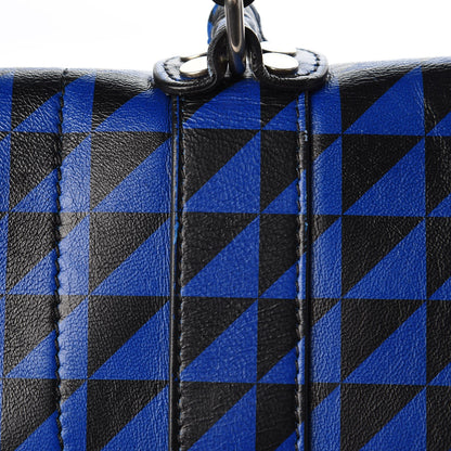 Proenza Schouler Calfskin Large PS1 Triangle Print Satchel Blue Black 11 of 11