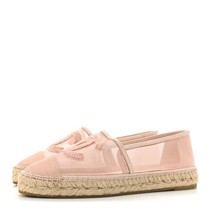 Chanel Mesh Grosgrain CC Espadrilles 39 Pink 3 of 10