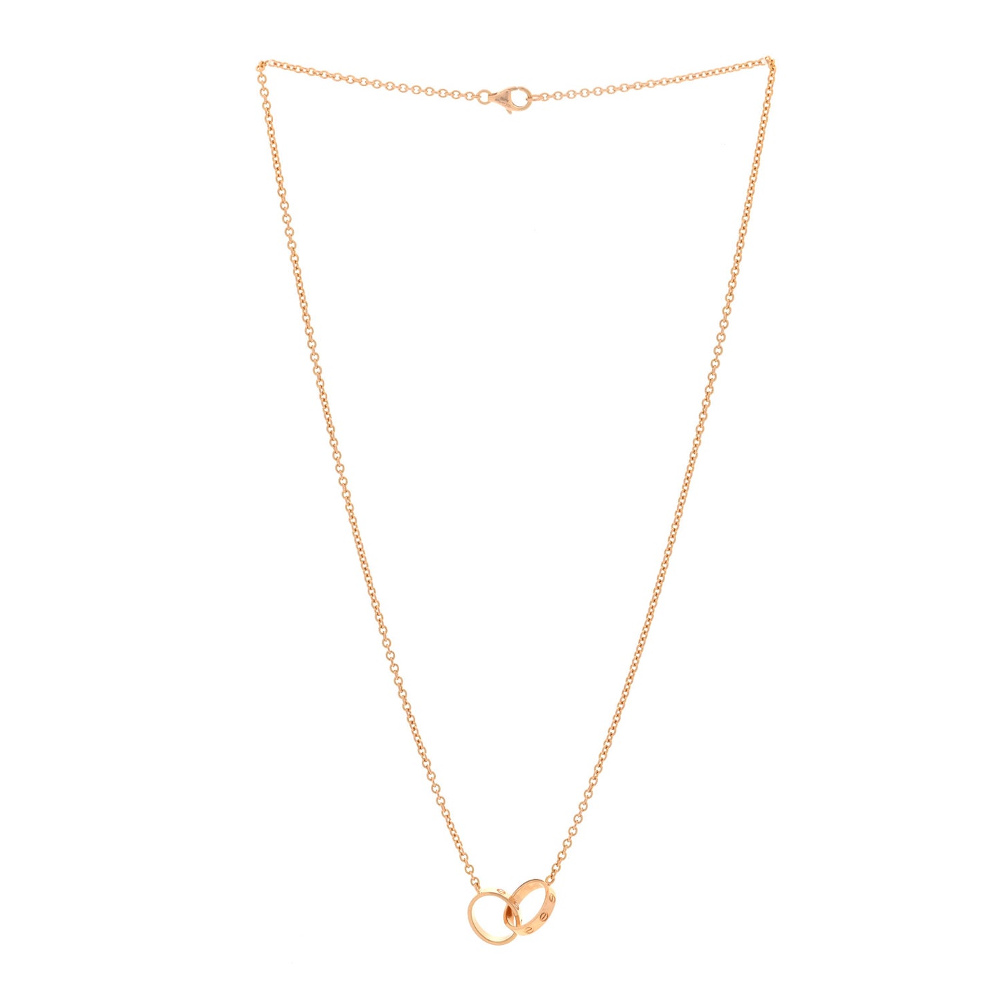 18K Yellow Gold Interlocking LOVE Necklace