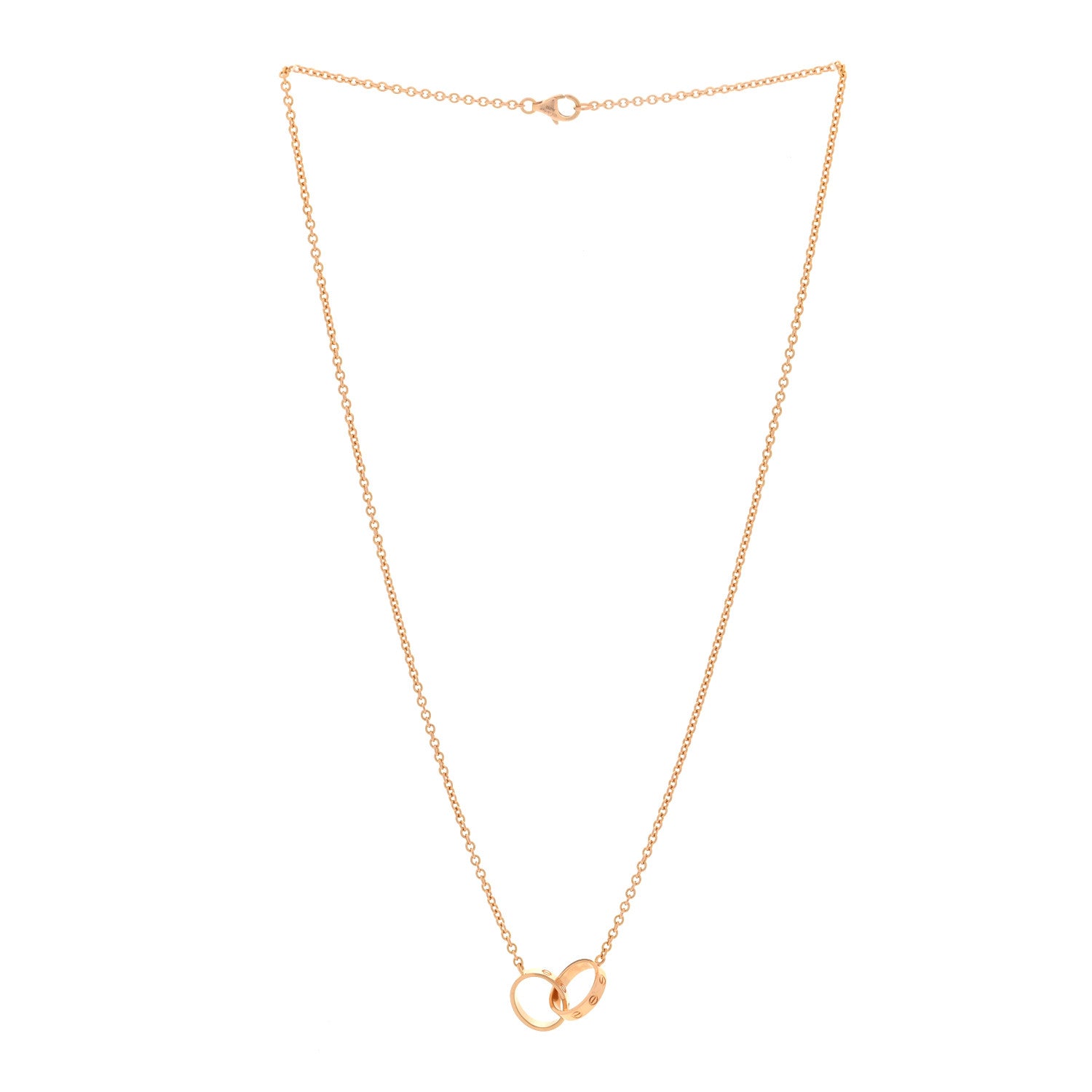 Cartier 18K Yellow Gold Interlocking LOVE Necklace 3 of 5