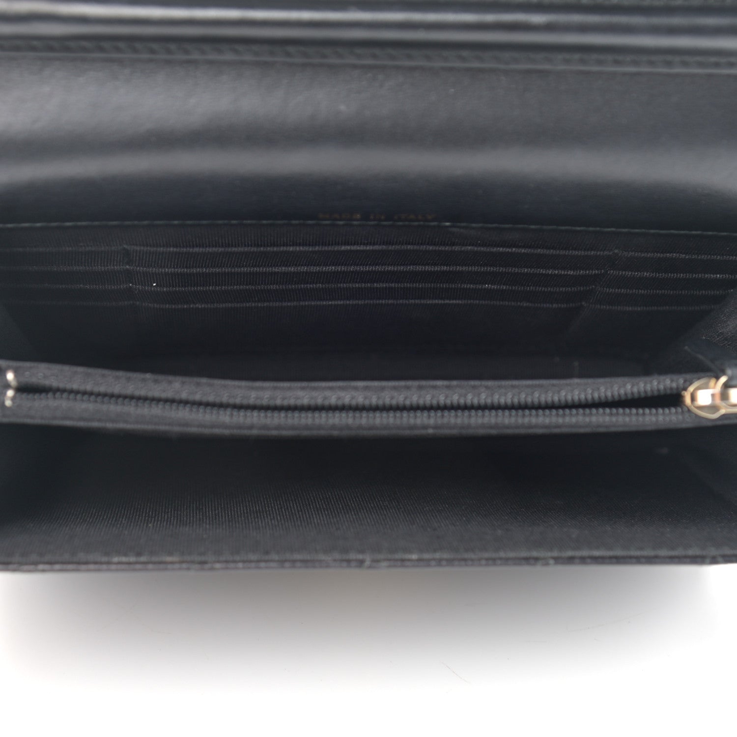 Chanel Letter Calfskin Embossed Quilted Square Wallet On Chain WOC Black 9 of 27