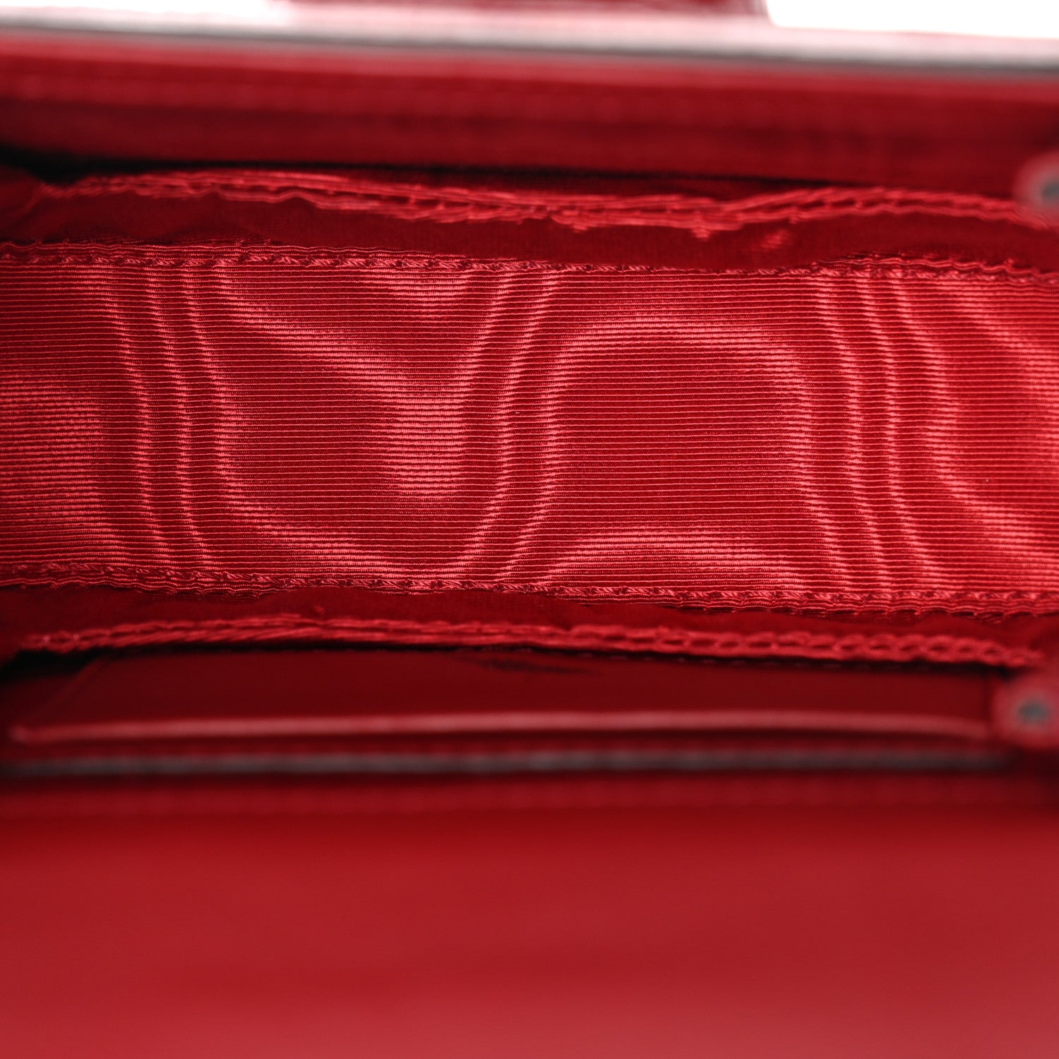 Gucci Moire Fabric Calfskin Rhinestone Monogram Monochrome Lizard Embossed Mini Bamboo 1947 Top Handle Chain Bag Red 5 of 9
