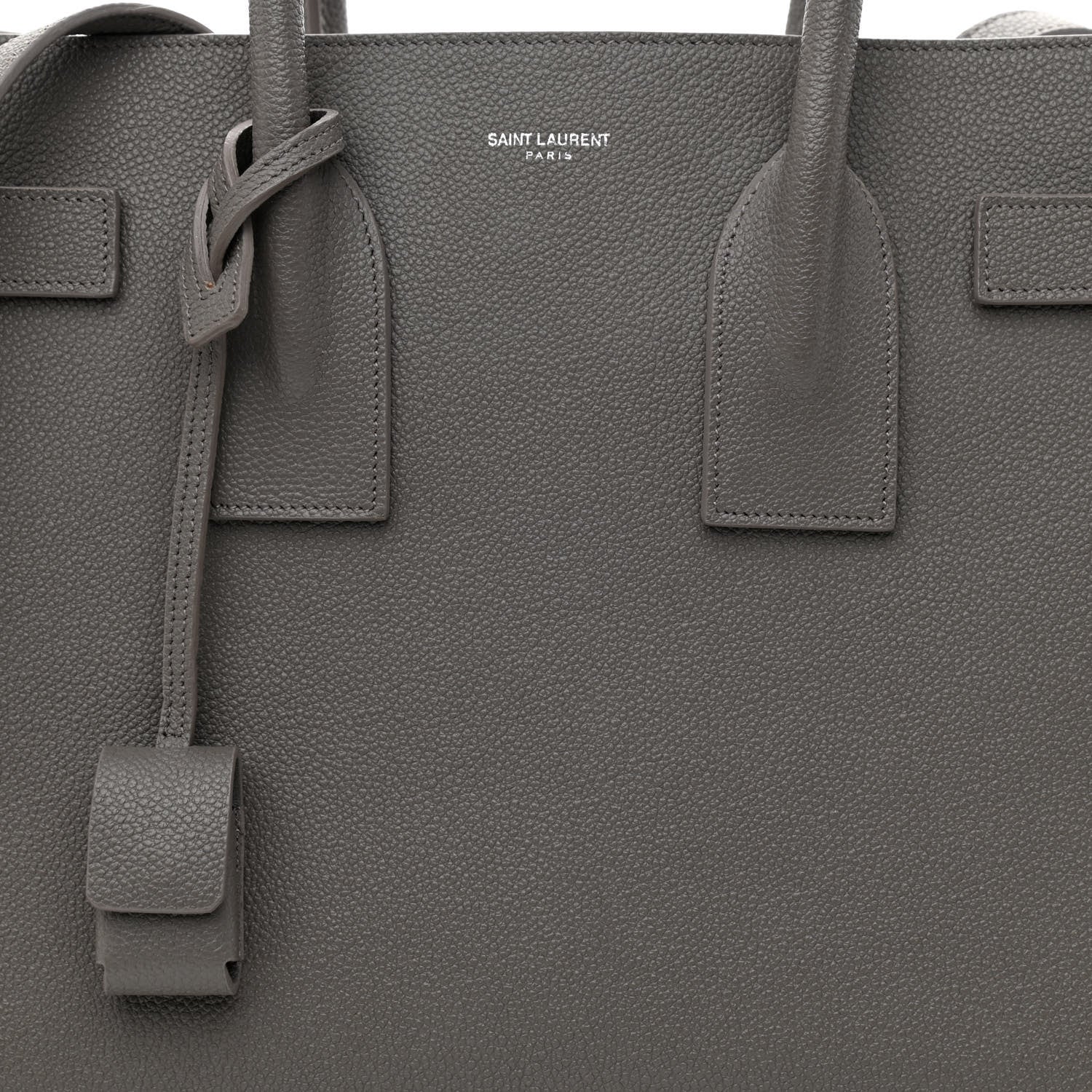 Saint Laurent Grained Calfskin Small Sac De Jour Fog 8 of 11