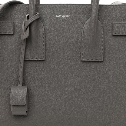 Saint Laurent Grained Calfskin Small Sac De Jour Fog 8 of 11