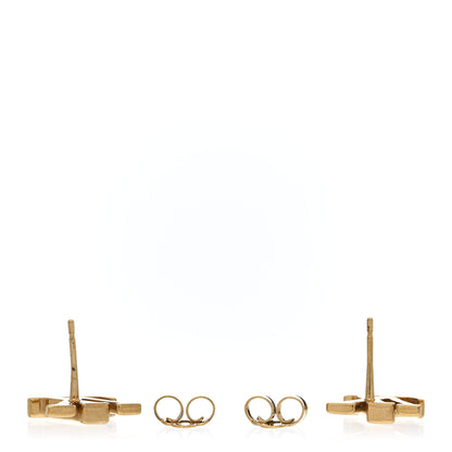 Louis Vuitton Metal Enamel LV Iconic Earrings Gold 3 of 5