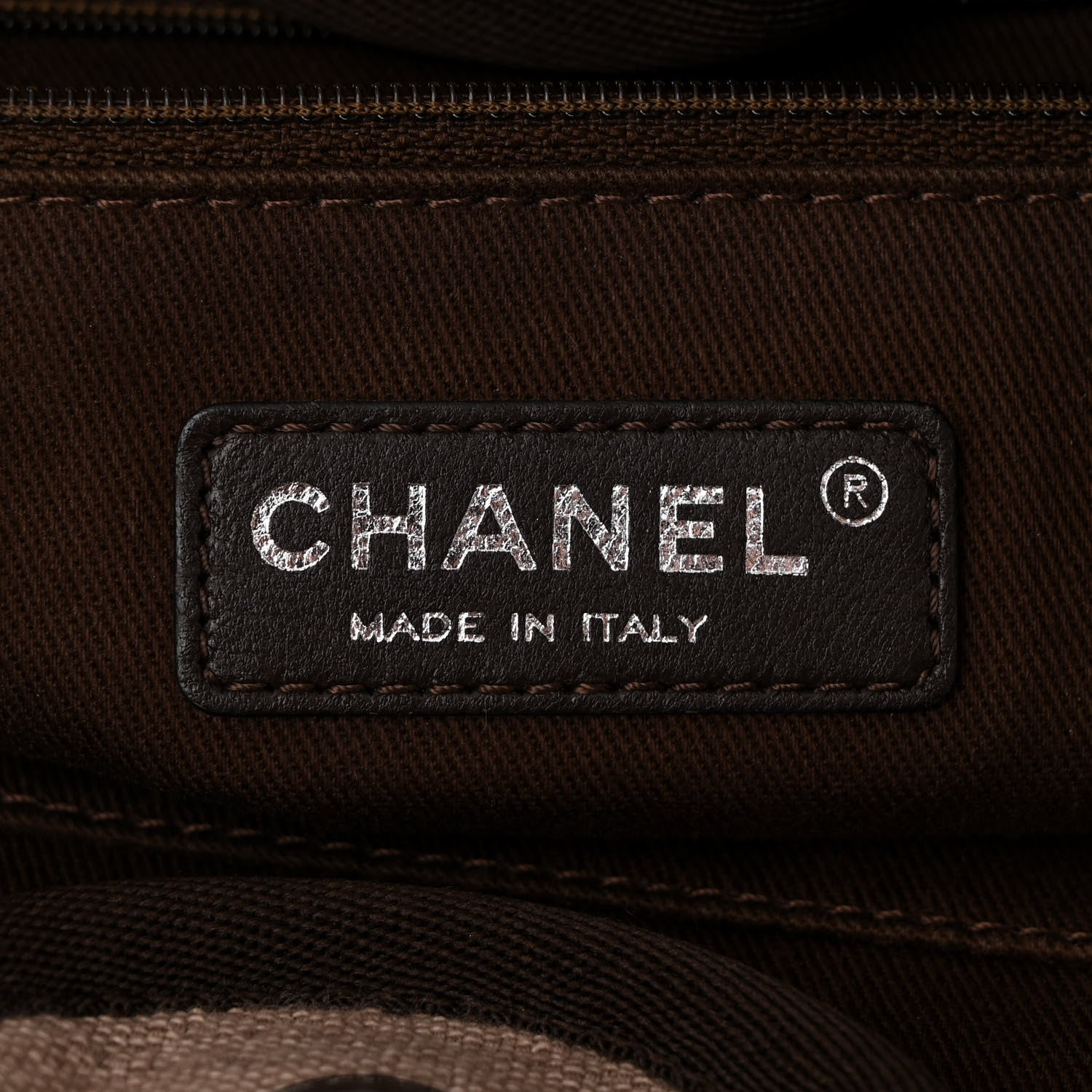 Chanel Canvas Medium Deauville Tote Beige Brown 6 of 10