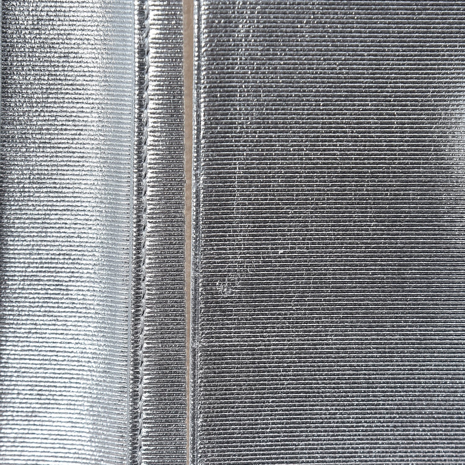 Bottega Veneta Metallic Grosgrain Intrecciato Continental Wallet Silver 7 of 12