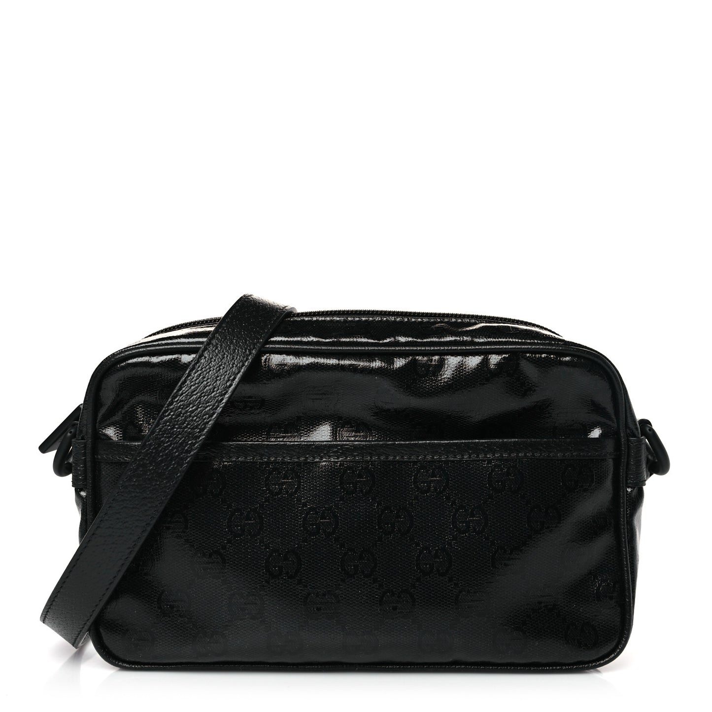 GG Crystal Monogram Mini Shoulder Bag Black