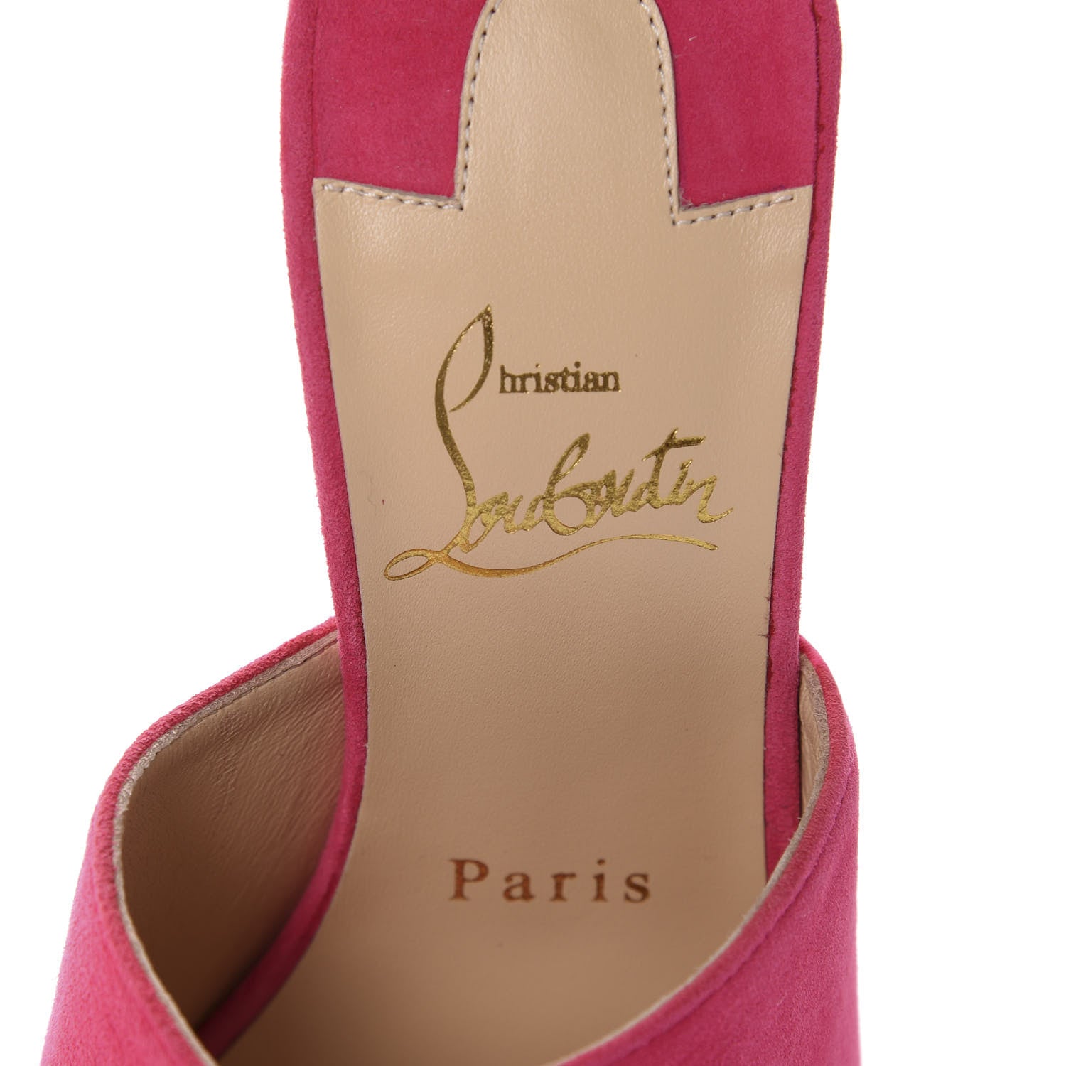 Christian Louboutin Suede Pigamule 120 Slide Sandals 36 Bangal Rose 7 of 9