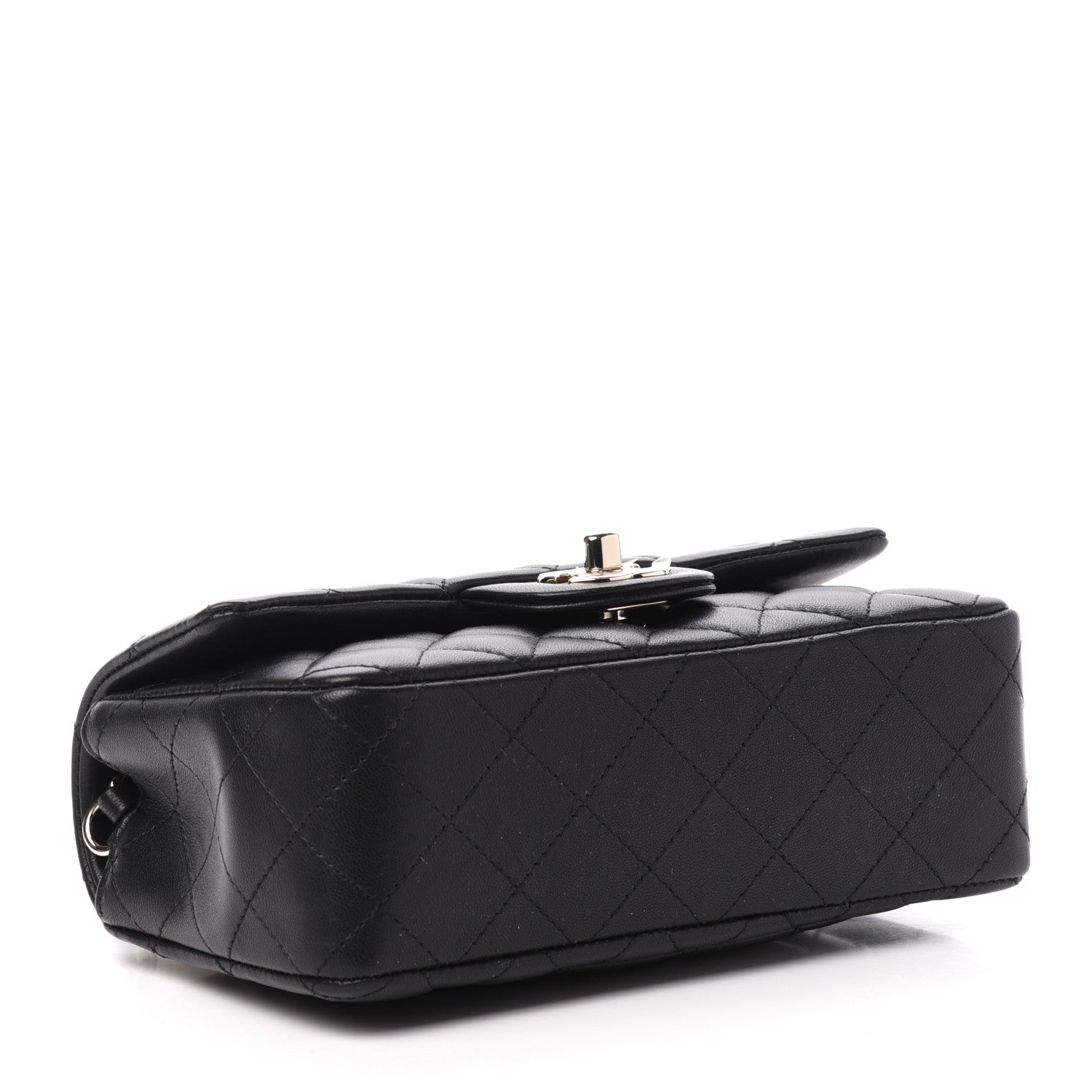 Chanel Lambskin Quilted Mini Rectangular Flap Black 4 of 10