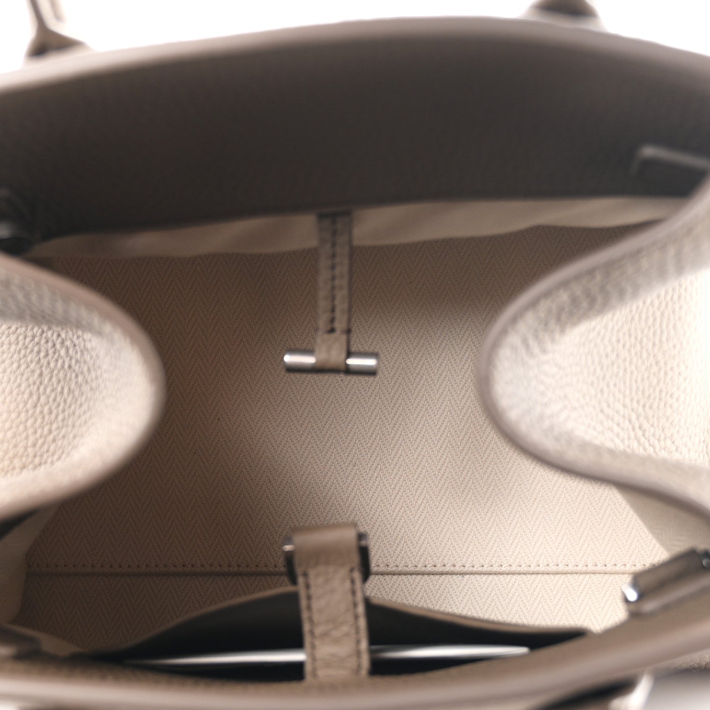 Grained Calfskin Soft Margaux 10 Bag Smoked Taupe