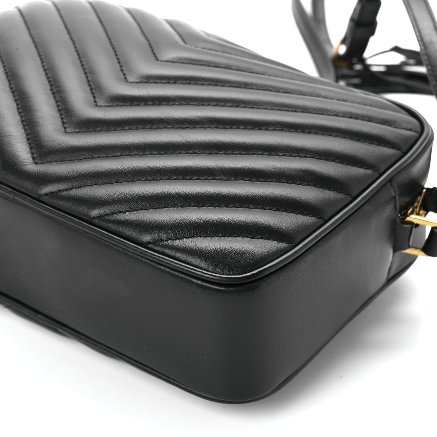 Calfskin Matelasse Monogram Lou Camera Bag Black