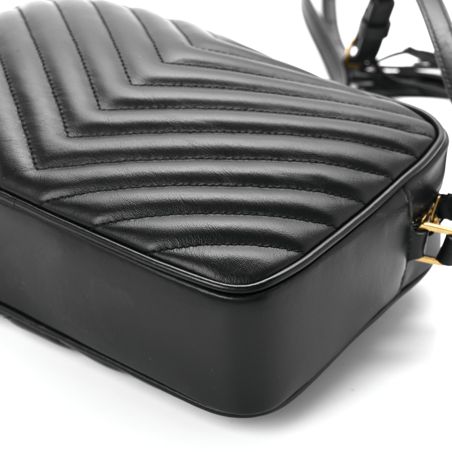 Saint Laurent Calfskin Matelasse Monogram Lou Camera Bag Black 11 of 11