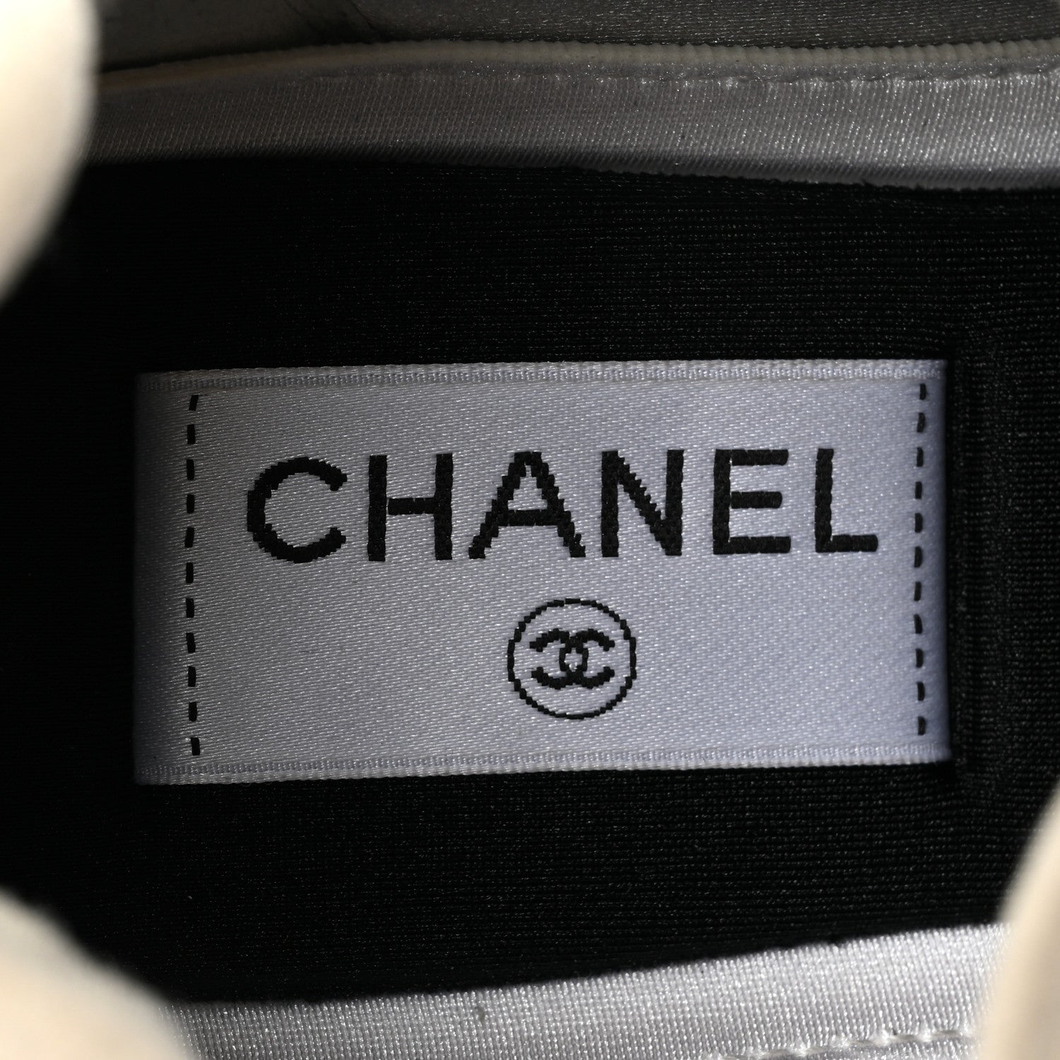 Chanel Fabric Suede Calfskin Mesh Womens CC Sneakers 40 Black Blue Ivory 8 of 13