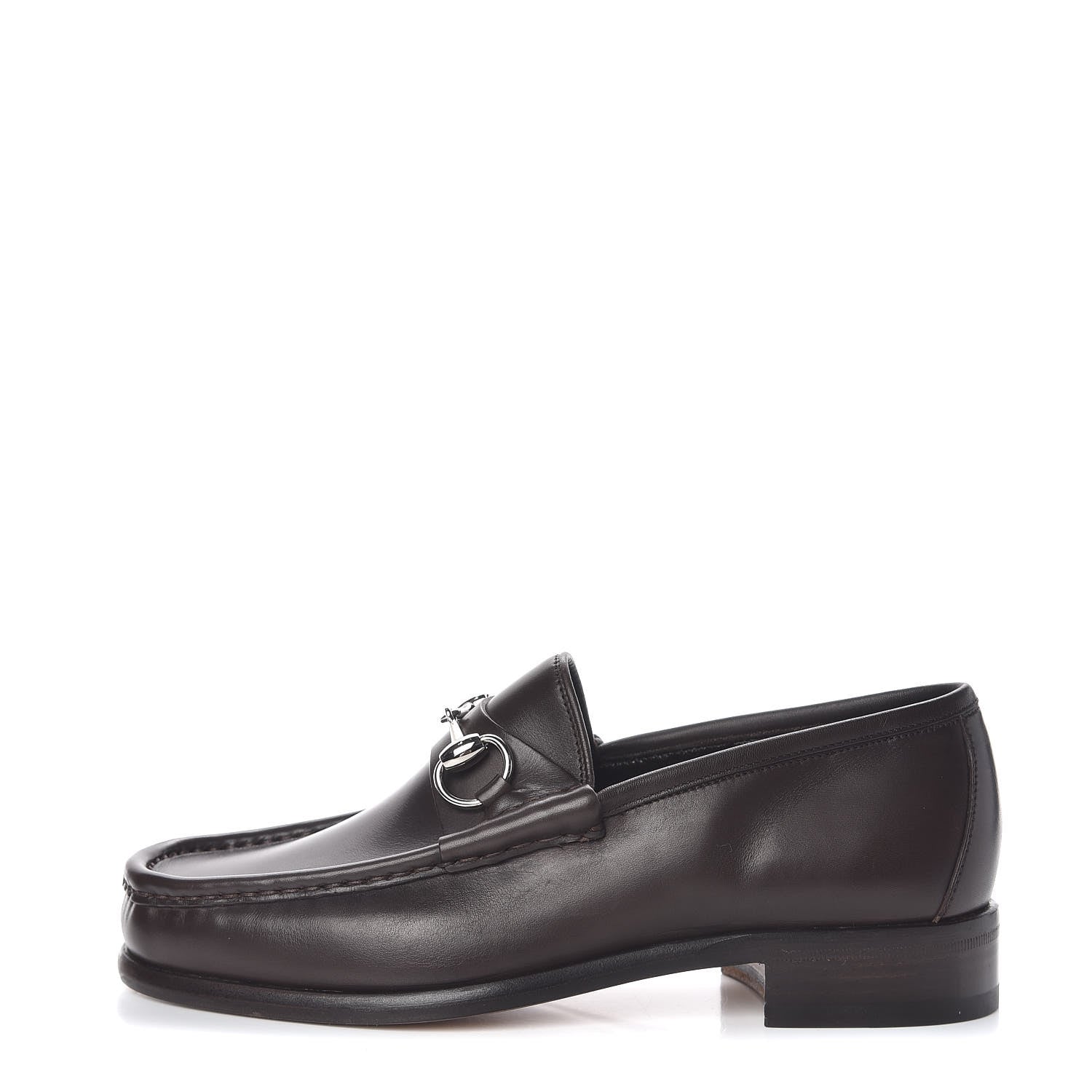 Gucci Calfskin Mens 1953 Horsebit Loafers 5.5 Marrone 1 of 8