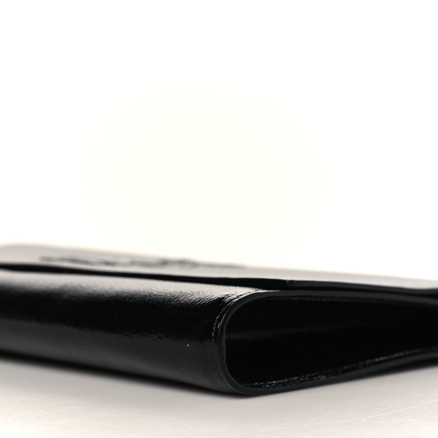Saint Laurent Textured Patent Monogram Large Belle De Jour Clutch Black 8 of 9