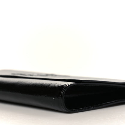 Saint Laurent Textured Patent Monogram Large Belle De Jour Clutch Black 8 of 9
