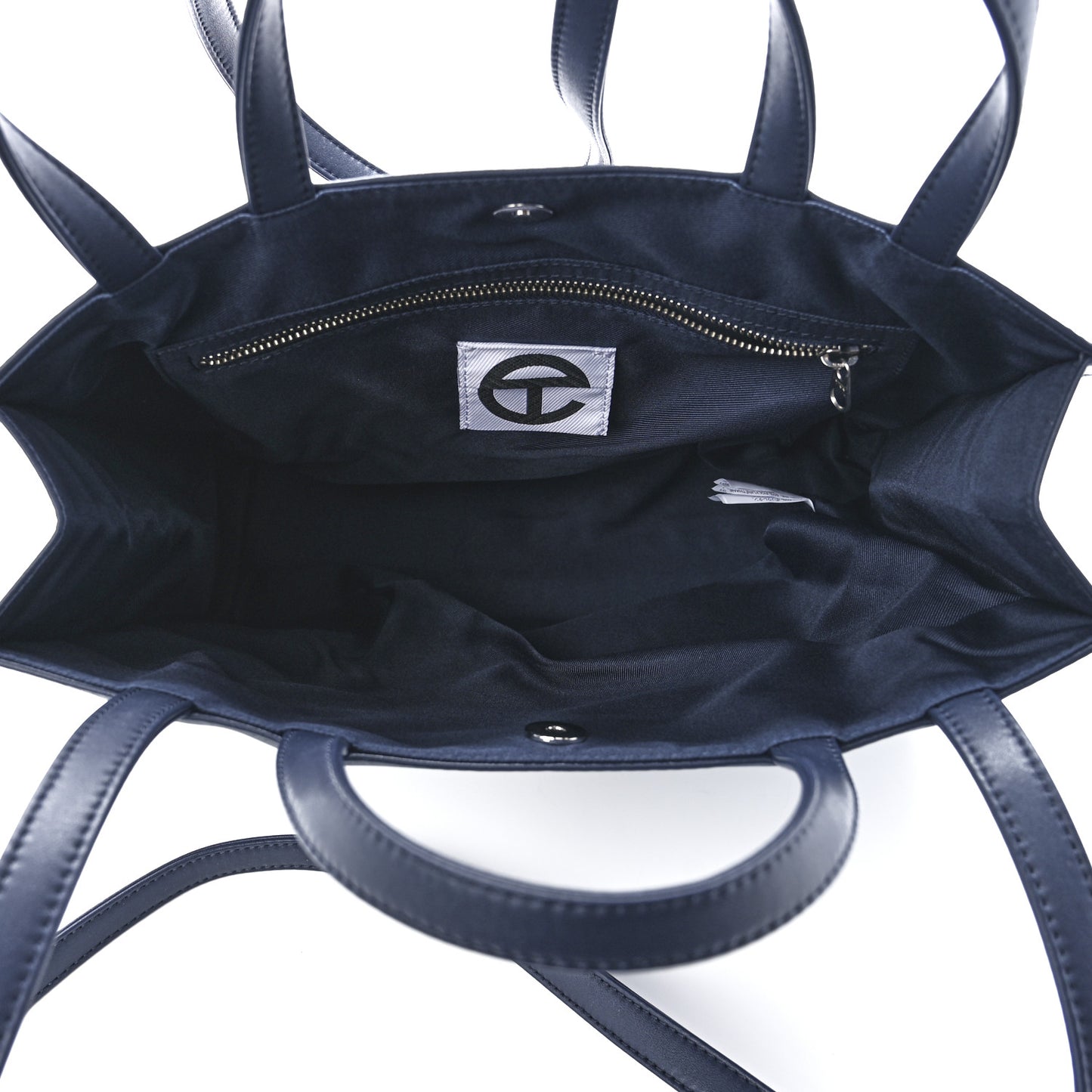 Vegan Leather Medium Shopping Bag Navy