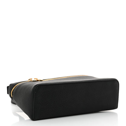 Loro Piana Grained Calfskin L19 Extra Pocket Pouch Black 4 of 10