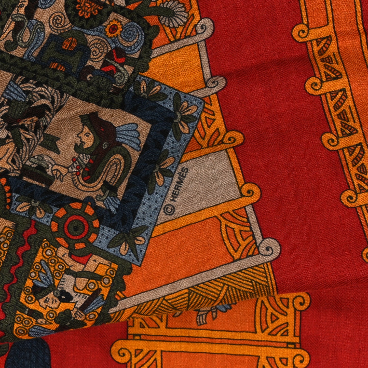 Silk Astres et Soleils Scarf 90