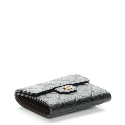 Chanel Caviar Quilted Compact Flap Wallet Black 4 of 8