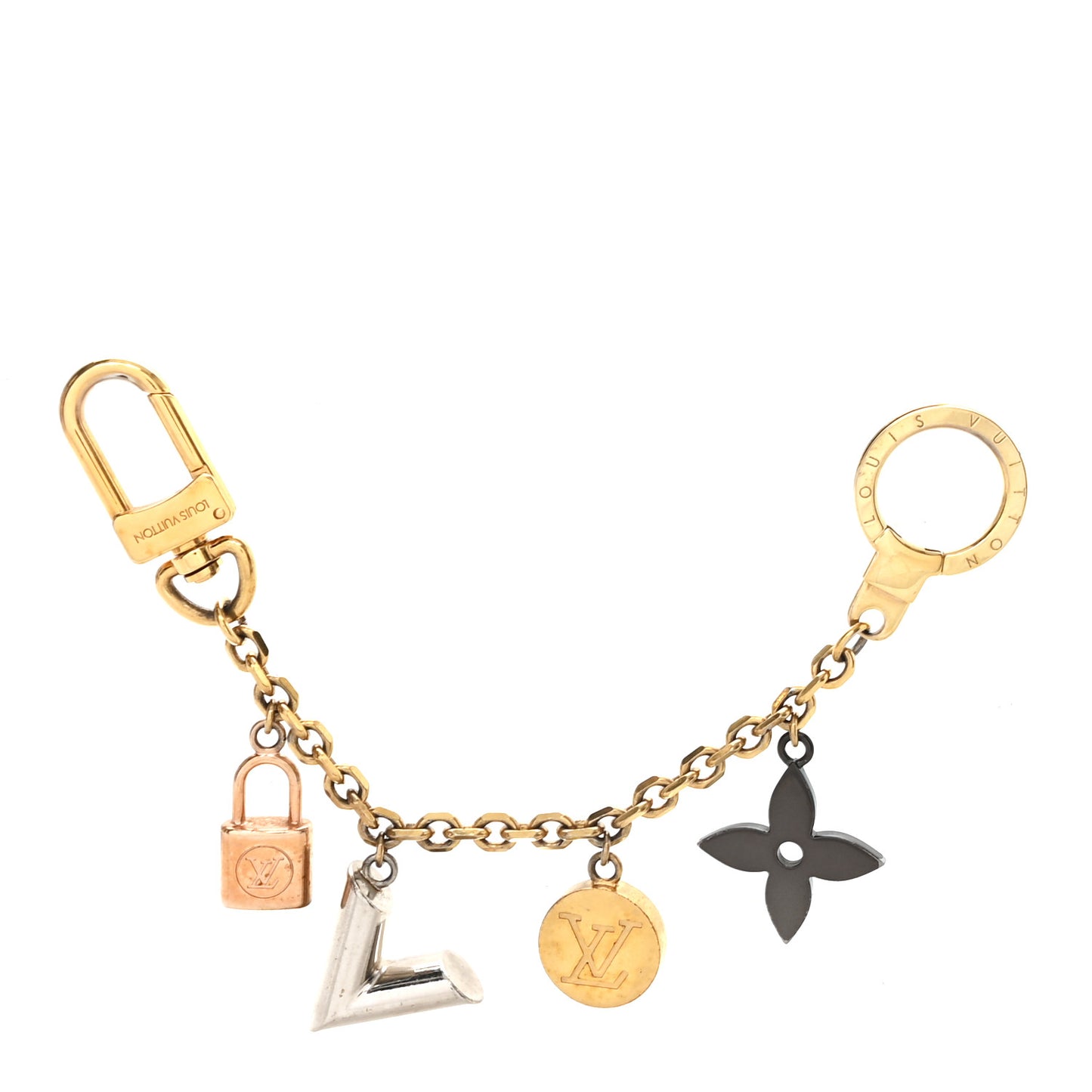 Metal Kaleido V Bag Chain Charm
